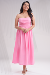 Peach Princess midi dress strapless cotton design for women
