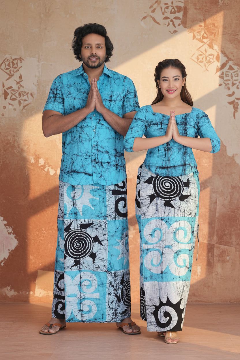 Reyona handcrafted batik sarong made from breathable cotton