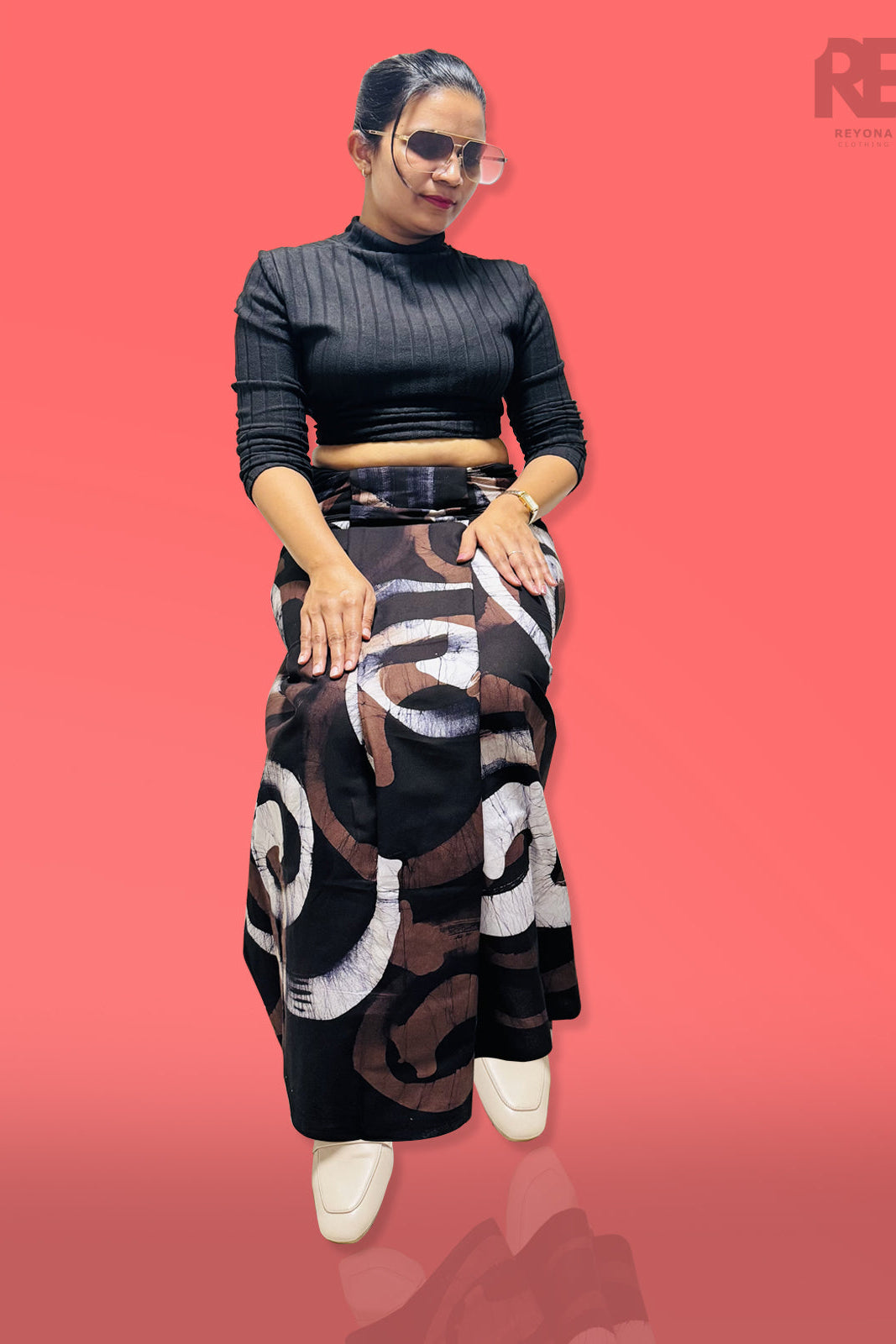 Handcrafted batik sarong with modern earth colour pattern