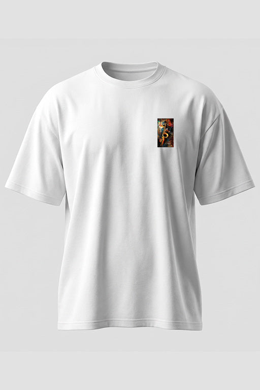 Oversized Unisex Graphic T-Shirt White | RE-0134 | REYONA