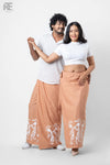 Soft peach printed batik sarong unisex cotton lungi