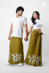 Printed batik sarong unisex cotton lungi with traditional design